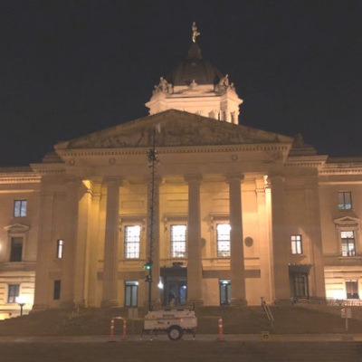 MPS Commander 3400 in front of the majestic Manitoba Legislative Building. – Photo courtesy of BIL Security