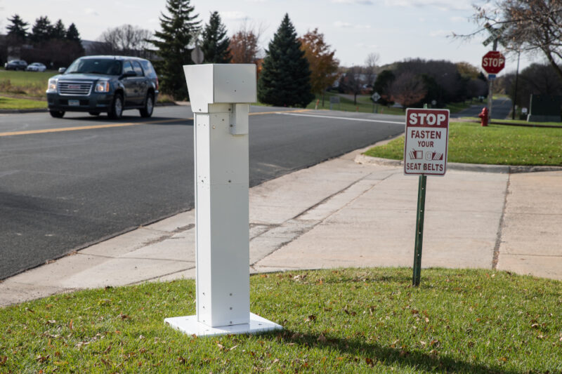 MPS ALPR Pedestal stabilizes automated license plate readers for optimal image capture